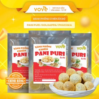   200g  Bánh phồng chiên Ấn Độ Pani Puri  Golgappa  Phuchka hình trái banh 