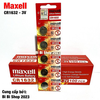 Pin cr1632 maxell lithium 3v chính hãng vỉ 1 viên made in japan