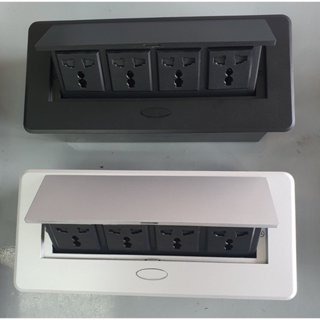 Hộp điện âm bàn 3 chấu 4 rắc cắm, Hộp điện âm bàn có ổ cắm HĐ03