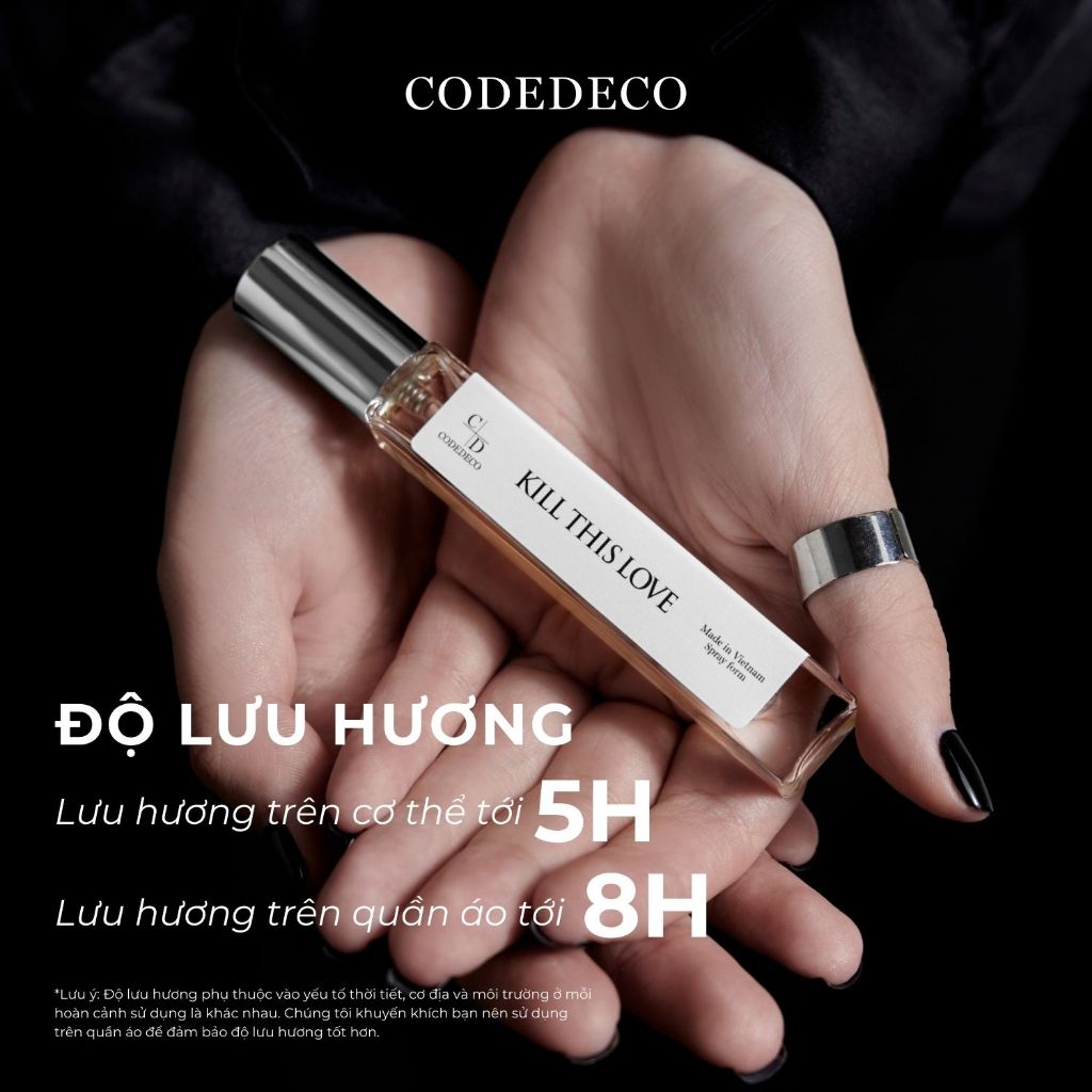 Tinh dầu thơm unisex CODEDECO Kill This Love 10ml dạng xịt - Ngọt ngào, Bí Ẩn, Quyến rũ | BigBuy360 - bigbuy360.vn