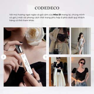 Tinh dầu thơm nữ CODEDECO Midnight Rose 10ml dạng xịt - Bí ẩn, Đằm thắm, Hấp dẫn