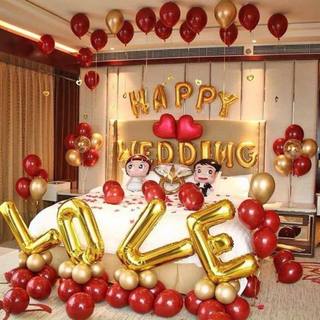 Set chữ HAPPY WEDDING- Kèm trái tim