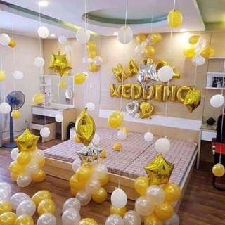 Set chữ HAPPY WEDDING- Kèm trái tim