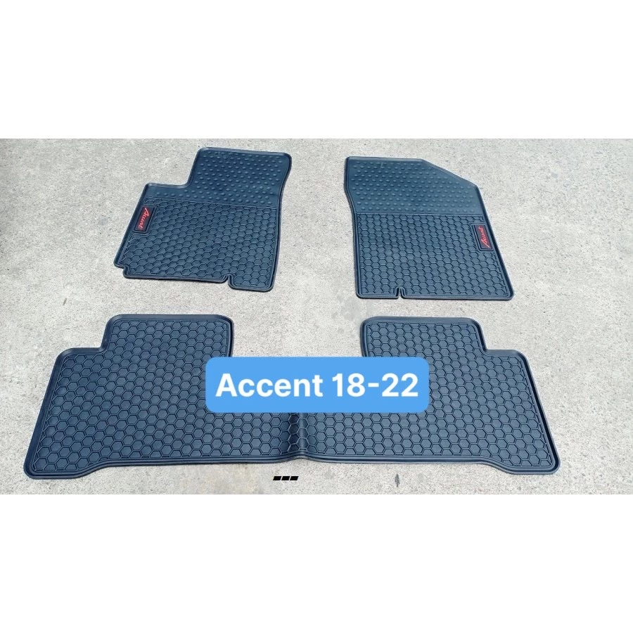 (HUYNDAI ACCENT)Accent Thảm lót sàn cao su xe Accent 2018- 2020- 2022-2023 hàng đúc ko mùi