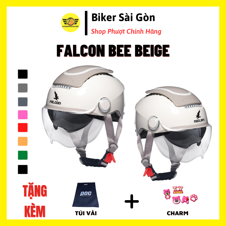 Nón Bảo Hiểm Nửa Đầu Poc Falcon BEE F14 Màu Beige Mới Nhất 2024 - Bikersaigon