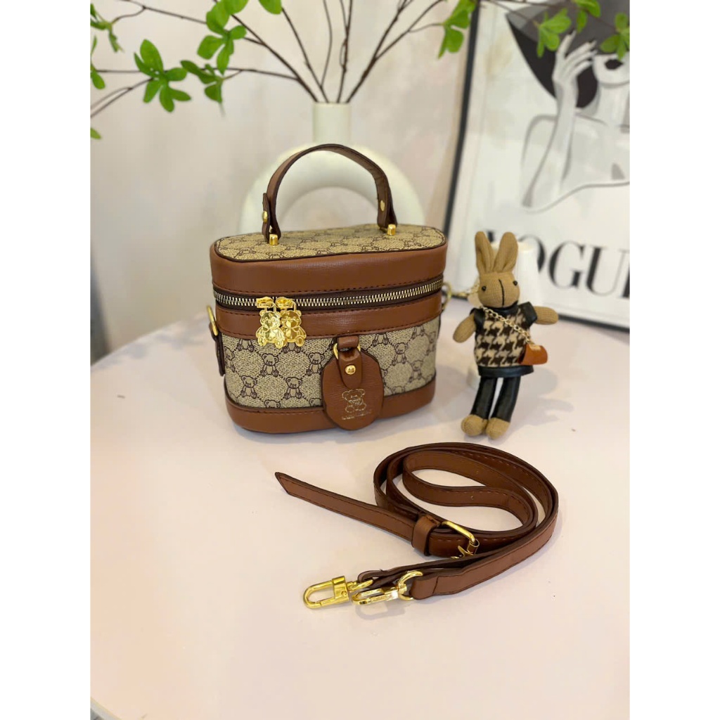 Túi Cốp Nữ Đeo Vai Sang Trọng Kèm Charm – Túi Xách Nữ Cổ Điển Đựng Mỹ Phẩm, Đi Làm Đi Chơi - HT091 | BigBuy360 - bigbuy360.vn