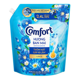 Nước xả vải comfort 1 lần xả hương ban mai 2,4l