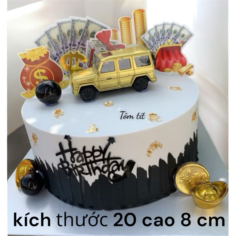 bánh sinh nhật giả - bánh mô hình - ô tô tiền đô