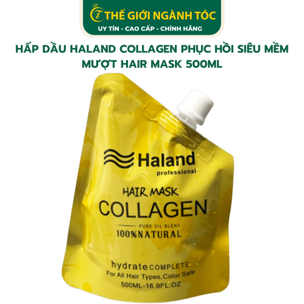 Hấp dầu haland collagen phục hồi siêu mềm mượt hair mask 500ml