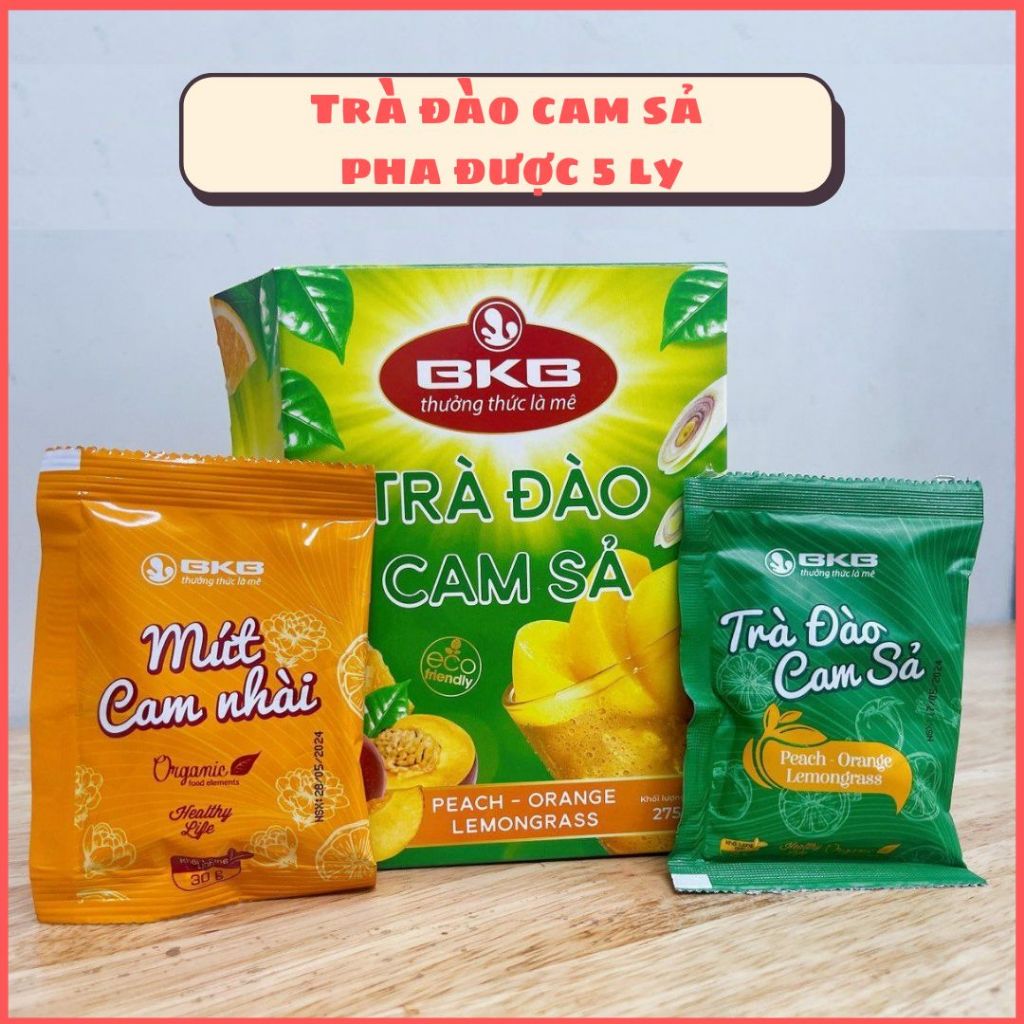 Trà Đào Cam Sả BKB 275g - Nguyên Liệu Pha Chế Thơm Ngon- Hương Vị Đậm Đà, Tiện Lợi