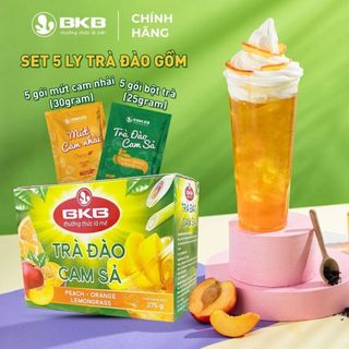 Trà Đào Cam Sả BKB 275g - Nguyên Liệu Pha Chế Thơm Ngon- Hương Vị Đậm Đà, Tiện Lợi