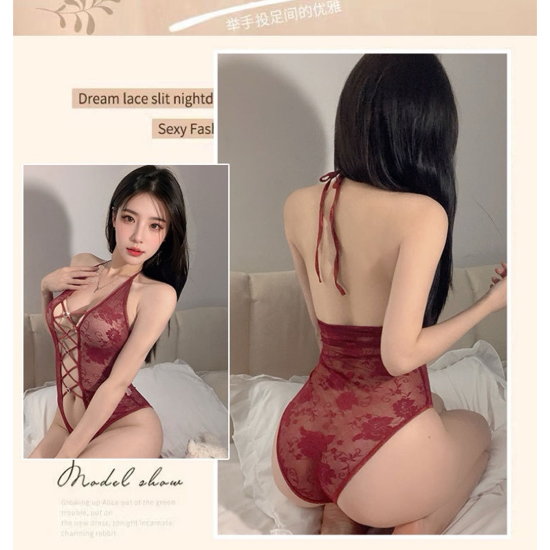 Đồ lót sexy, bodysuit ren đan dây trước gợi cảm | BigBuy360 - bigbuy360.vn