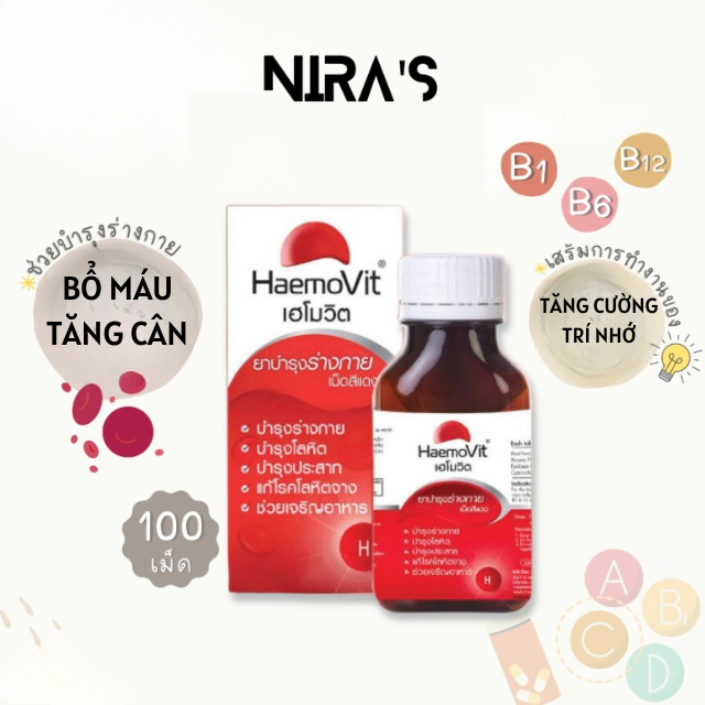 Haemovit Thái Lan lọ 100 viên