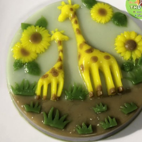 Khuôn silicon cặp hưu cao cổ mẹ con làm thạch rau câu