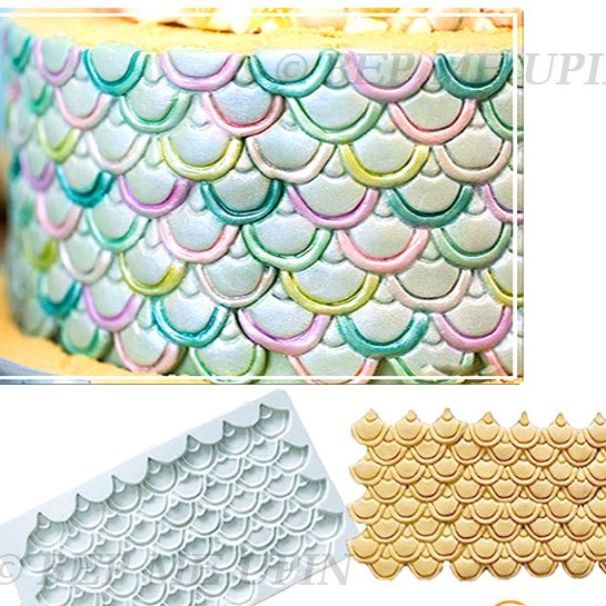 Khuôn silicon ốp viền vẩy cá to