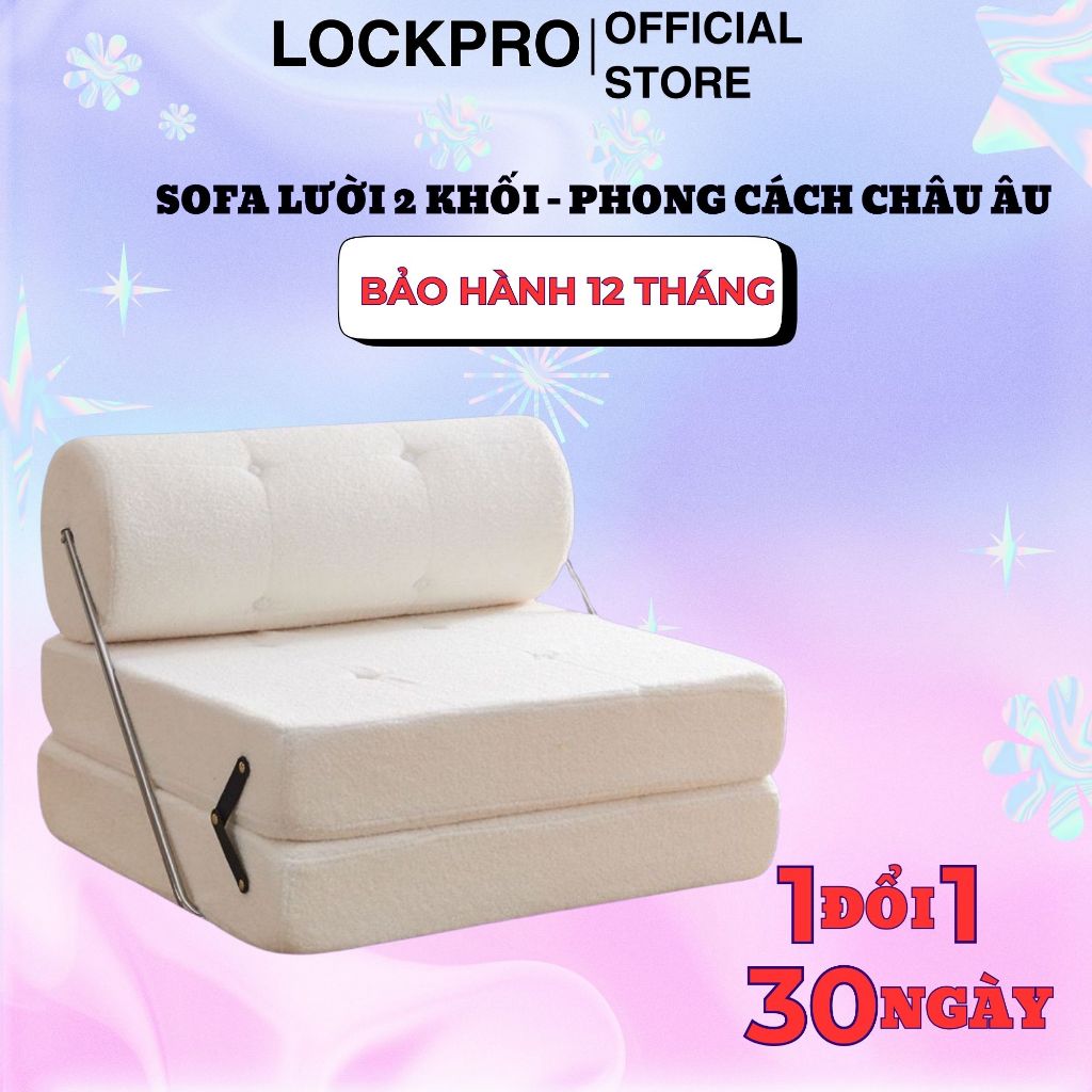 Sofa Bed LOCKPRO Ghế Sofa Giường Hình Khối Đậu Phụ Đa Năng Có Thể Kéo Ra Vào Dễ Dàng - B18