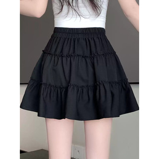   47-90 KG  CHÂN VÁY BÈO NGẮN XẾP TẦNG CHẤT COTTON HÀN MÁT CÓ QUẦN TRONG FORM LƯNG THUN DỄ MẶC 