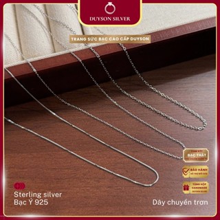 Dây chuyền trơn bạc Ý 925 cao cấp Duyson Silver, Vòng cổ bạc trơn chuyên dụng mix charm tạo điểm nhấn phong cách DCXK80