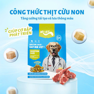  Thức Ăn Hạt mix  với Gan Gà & Lòng đỏ trứng sấy Cho Chó Mọi Lứa Tuổi - Mr.Vet D1- túi 1.4kg - Chăm sóc hệ tiêu hóa 