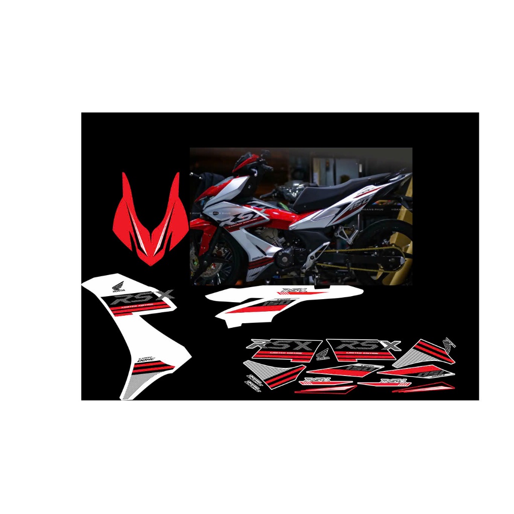 TEM WINNER X V2 MẪU THIẾT KẾ RSX MÃ LAI TRẮNG ĐỎ