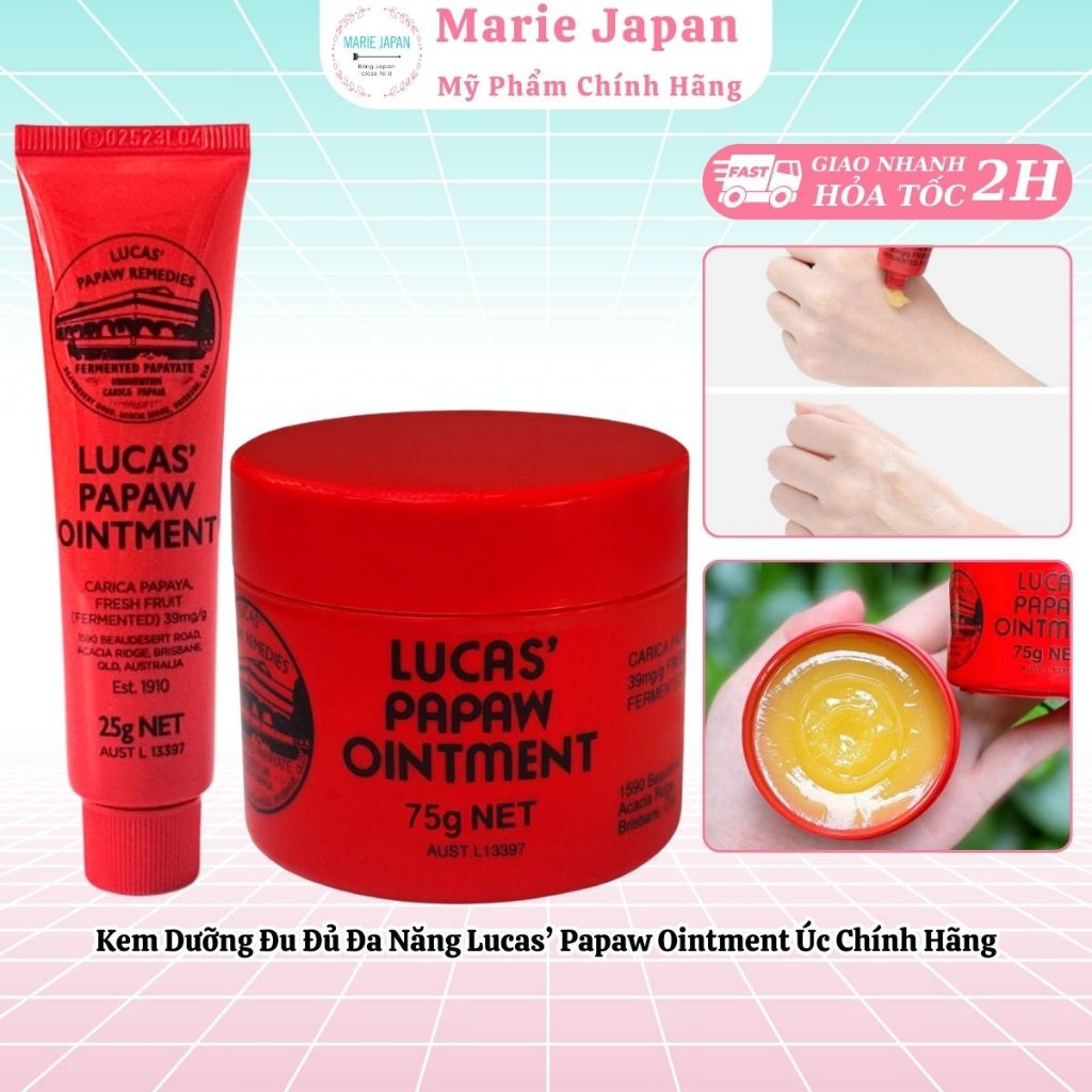 Kem Dưỡng Đu Đủ Đa Năng Lucas’ Papaw Ointment Úc Chính Hãng