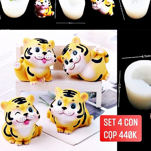 khuôn Silicon con cọp con hổ con giáp tuổi dần