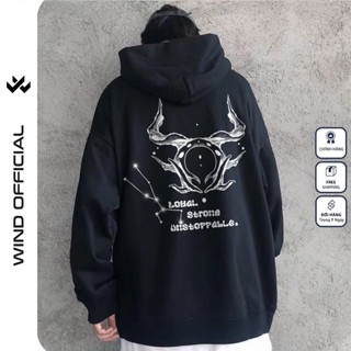 Áo hoodie unisex form rộng WIND Cung Hoàng Đạo hoodie thời trang nam nữ nỉ bông oversize áo khoác chống nắng mùa hè