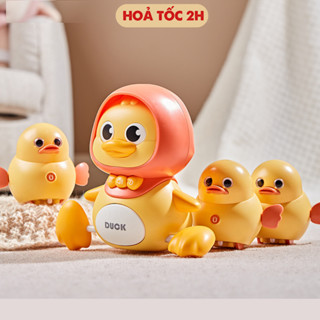 Đồ chơi cho bé sơ sinh vịt mẹ vịt con có nhạc đèn, voi ú oà, cây xương rồng nhảy múa giúp bé tập bò, chơi tự lập