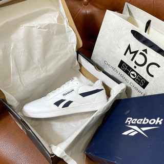 [CHÍNH HÃNG] GIÀY REEBOK - ĐẾ BẰNG - TRẮNG - LINE NAVY - (5429)
