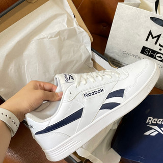 [CHÍNH HÃNG] GIÀY REEBOK - ĐẾ BẰNG - TRẮNG - LINE NAVY - (5429)