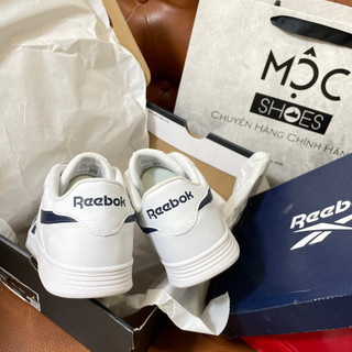 [CHÍNH HÃNG] GIÀY REEBOK - ĐẾ BẰNG - TRẮNG - LINE NAVY - (5429)