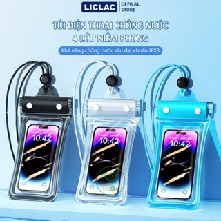 Túi Đựng Điện Thoại 4 Lớp Khóa Kín Chống Nước Tuyệt Đối cảm ứng nhạy quay chụp hình dưới nước TĐT-4L