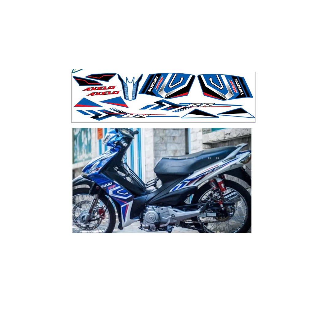 TEM AXELO MẪU THIẾT KẾ TRẮNG XANH CAO CẤP