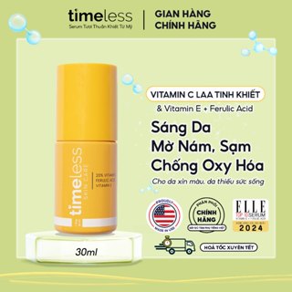 Serum Timeless Vitamin C Tinh Khiết (LAA) 20%+ E + Ferulic Acid 30ml Dưỡng Trắng Da Giảm Thâm