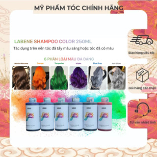 Dầu gội bù sắc tố màu LABENE SHAMPOO COLOR 250ml cho nền tóc lv8-9 lên màu chuẩn đẹp sau 1 lần gội.