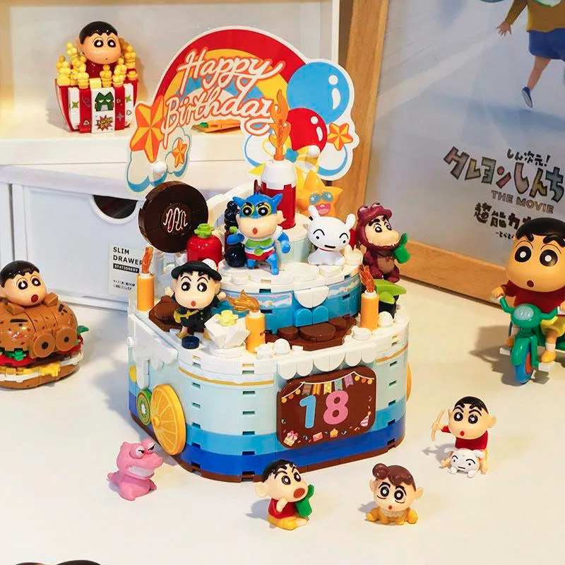 Mô hình bánh sinh nhật Cu-Shin chính hãng lắp ráp set lego tự làm quà tặng bạn thân người yêu