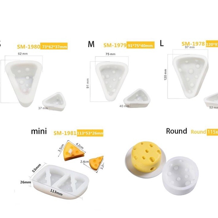 Khuôn silicon làm bánh hình phô mai