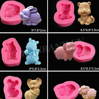 Khuôn silicon 12 con giáp 3D