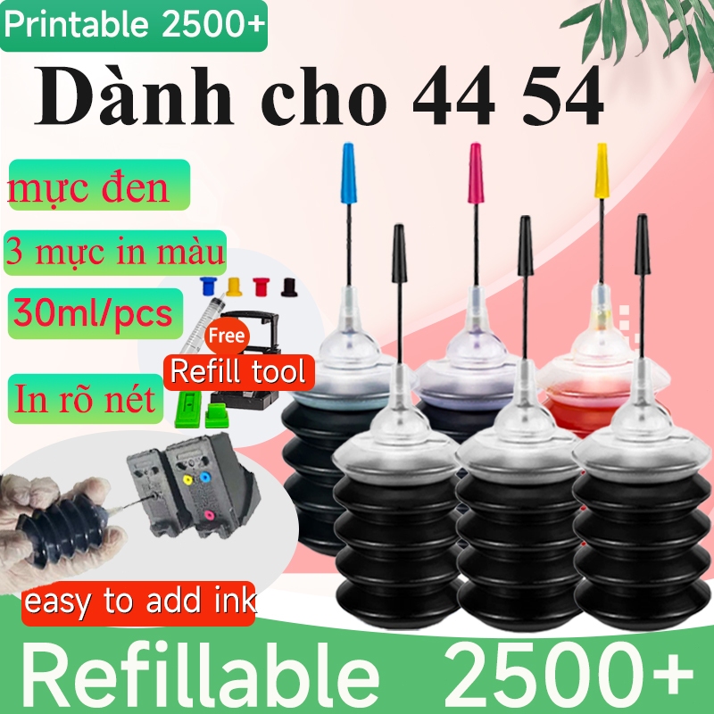 Tương thích với hộp mực PG-44 CL-54 44xl 54xl có thể nạp lại mực cho máy in Canon PG44 CL54 Pixma e4