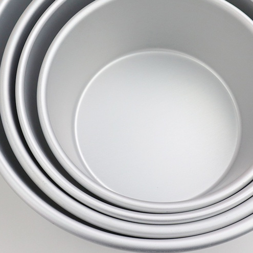 Khuôn nhôm ĐÚC đế liền đổ đế bánh rau câu/ bông lan size 20 cm và 16cm