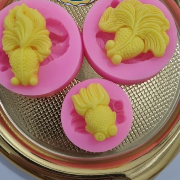 sét 3 khuôn cá vàng cá chép đuôi xòe khuôn xôi đậu khuôn silicon