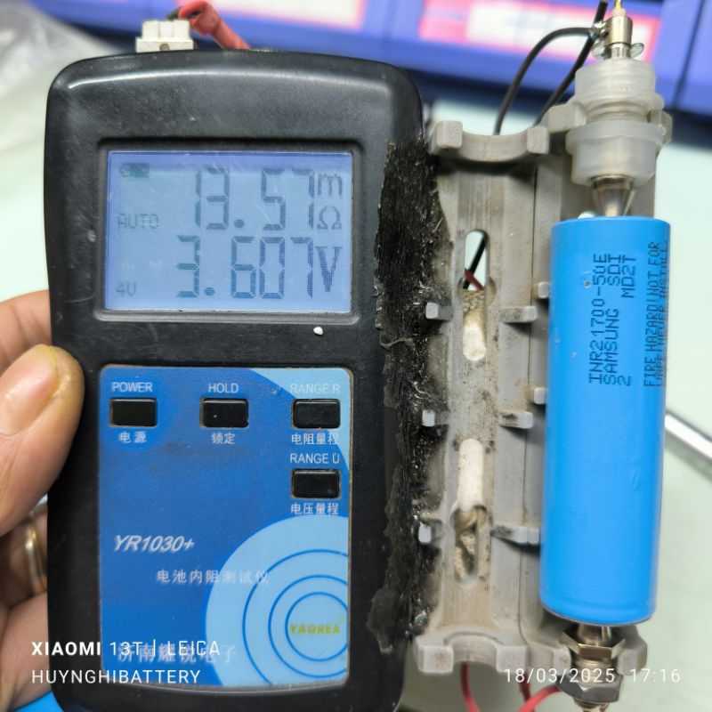 Samsung 21700 50e Tháo Khối:  dung lượng trên 4850mah, xả 15a