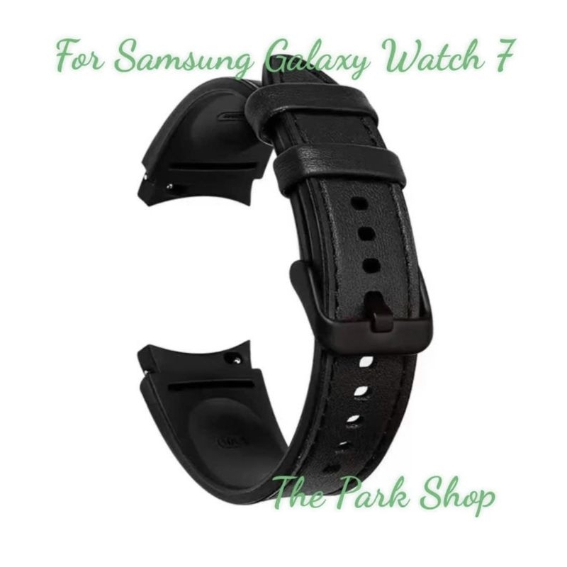 Dây da hybrid ngàm cong 20mm dành cho Samsung galaxy watch 7 40mm / Watch 7 44mm