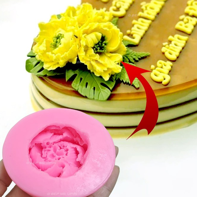 Khuôn silicon khuôn hoa mẫu đơn mã MD7