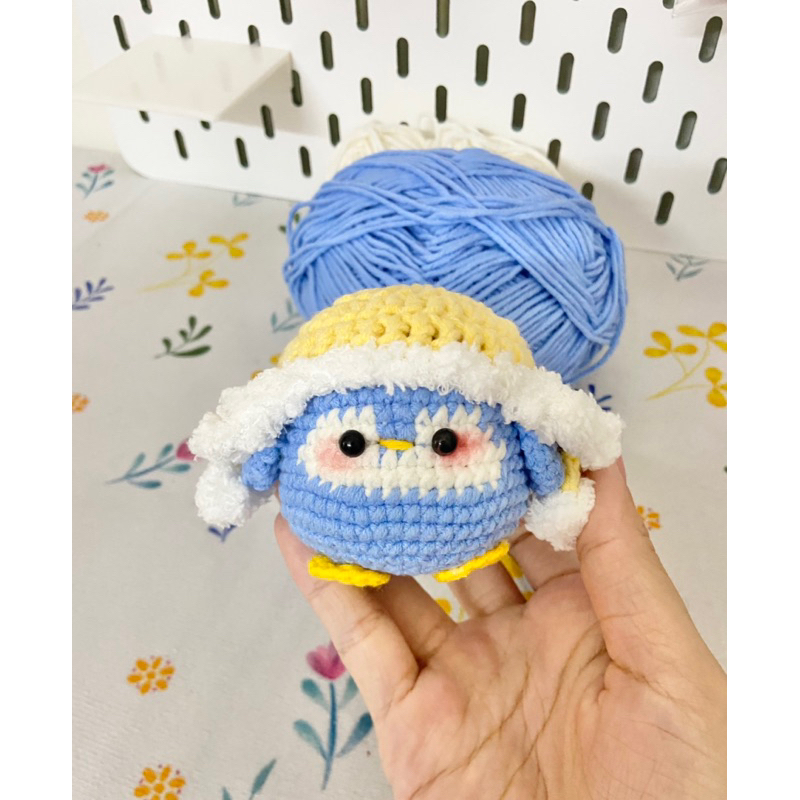 Móc khoá Chim Cánh Cụt bằng len sợi