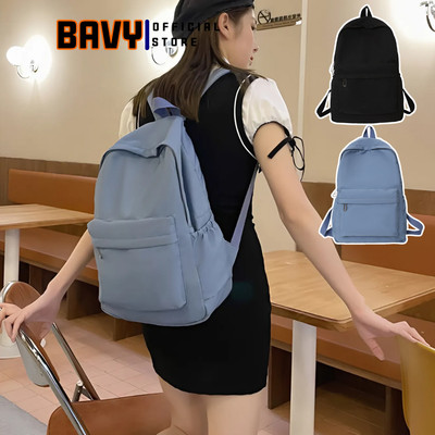 Cặp sách nữ học sinh cấp 2 cấp 3 thời trang BAVY FASHION vải chống nước đựng laptop kiểu dáng basic TĐC33CD