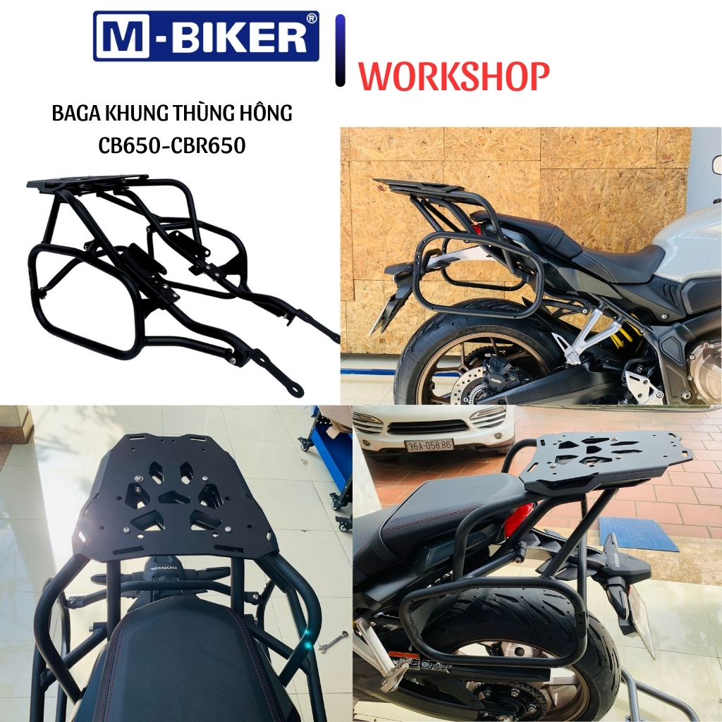 [ Chính hãng ] Baga cb650, baga khung thùng hông cb650,cảng sau cb650-cbr650 chất liệu thép.