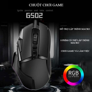  Chuột Chơi Game Có Dây - PKSMART G502 - LED RGB - Thiết Kế Công Thái Học - App Hiệu Chỉnh Macro 