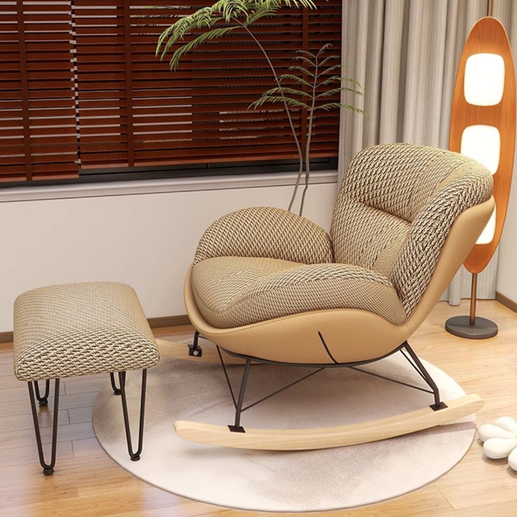 Phong cách Bắc Âu ghế bập bênh phòng khách ban công ghế giải trí nhà phòng ngủ lười sofa đơn ghế ngh | BigBuy360 - bigbuy360.vn