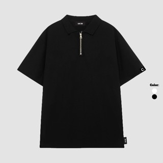 Áo Polo ZIP Local Brand Unisex LUCID BASIC  Cao Cấp Nam Nữ Tay Lỡ From Rộng Chất Cotton